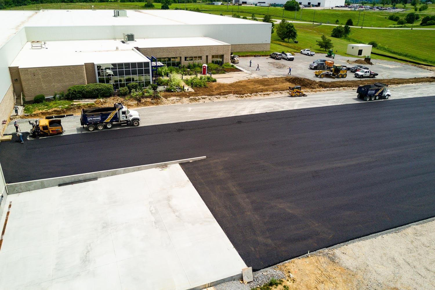 Asphalt Parking Lot Installation - Commercial concrete construction in Carrollton, Texas